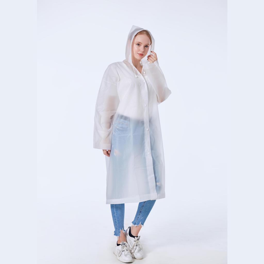 Outdoor PEVA Raincoat Adult One-piece Poncho Long Scenic Travel Portable Thickened PE Non-disposable Raincoat