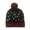 2025 autumn and winter new knitted hat Christmas holiday party LED light Christmas hat
