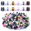 100 Stück 7mm Quadratische Acryl Buchstabenperlen Gemischtes Alphabet Lose Abstandshalterperlen Für Schmuckherstellung DIY Armbänder Halsketten Zubehör