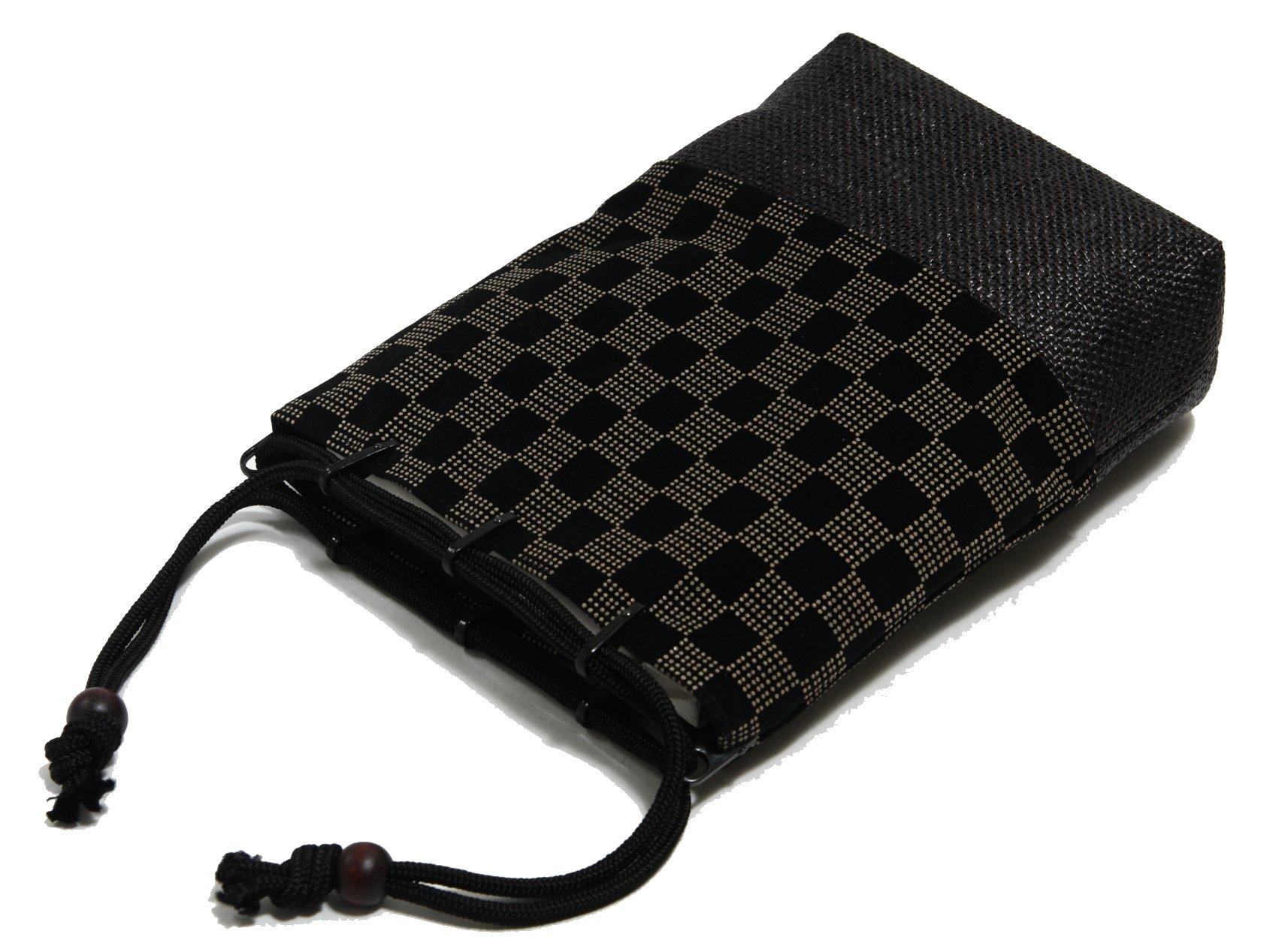 

Мішечок на шнурку Hasegawa Checkered Shingen для чоловіків у стилі Inden, зроблено в Японії,