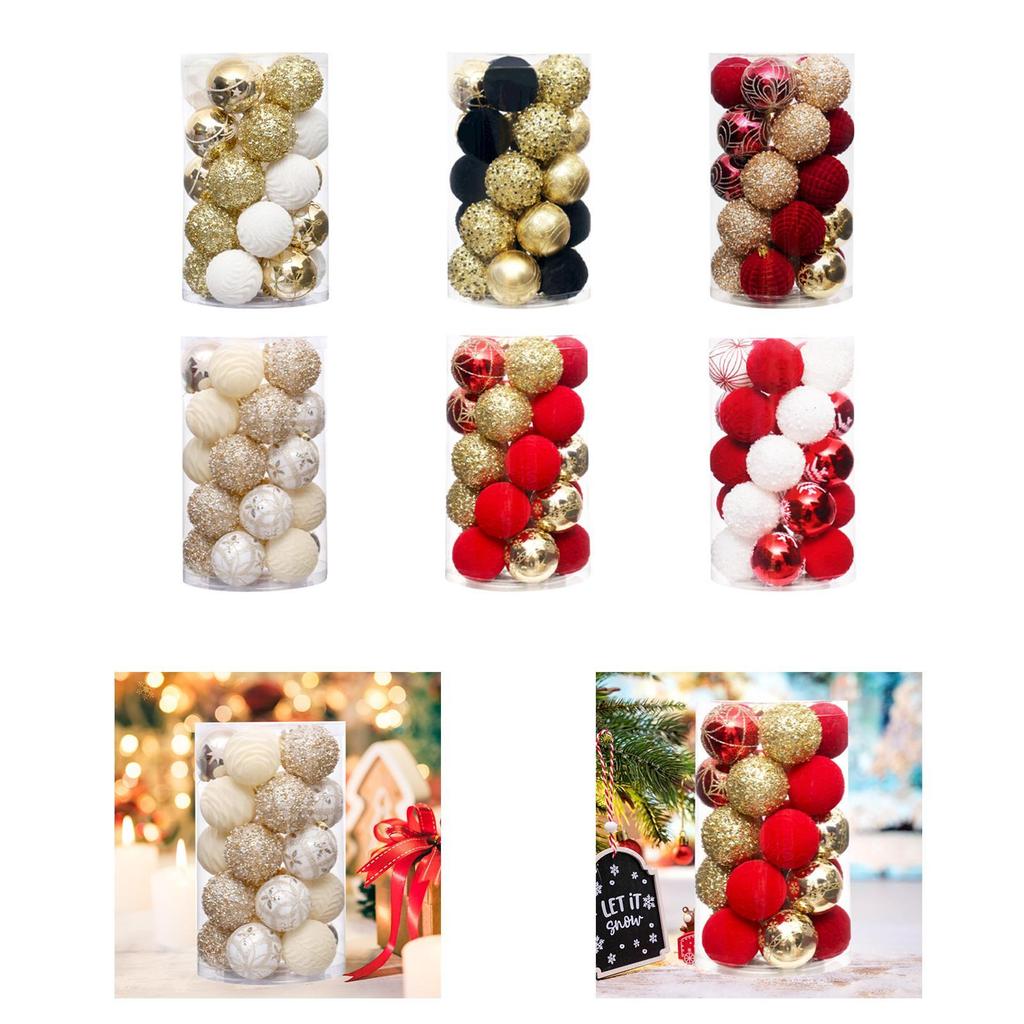 25x Christmas Balls Ornaments Hanging Decorations Walls Decorative Baubles