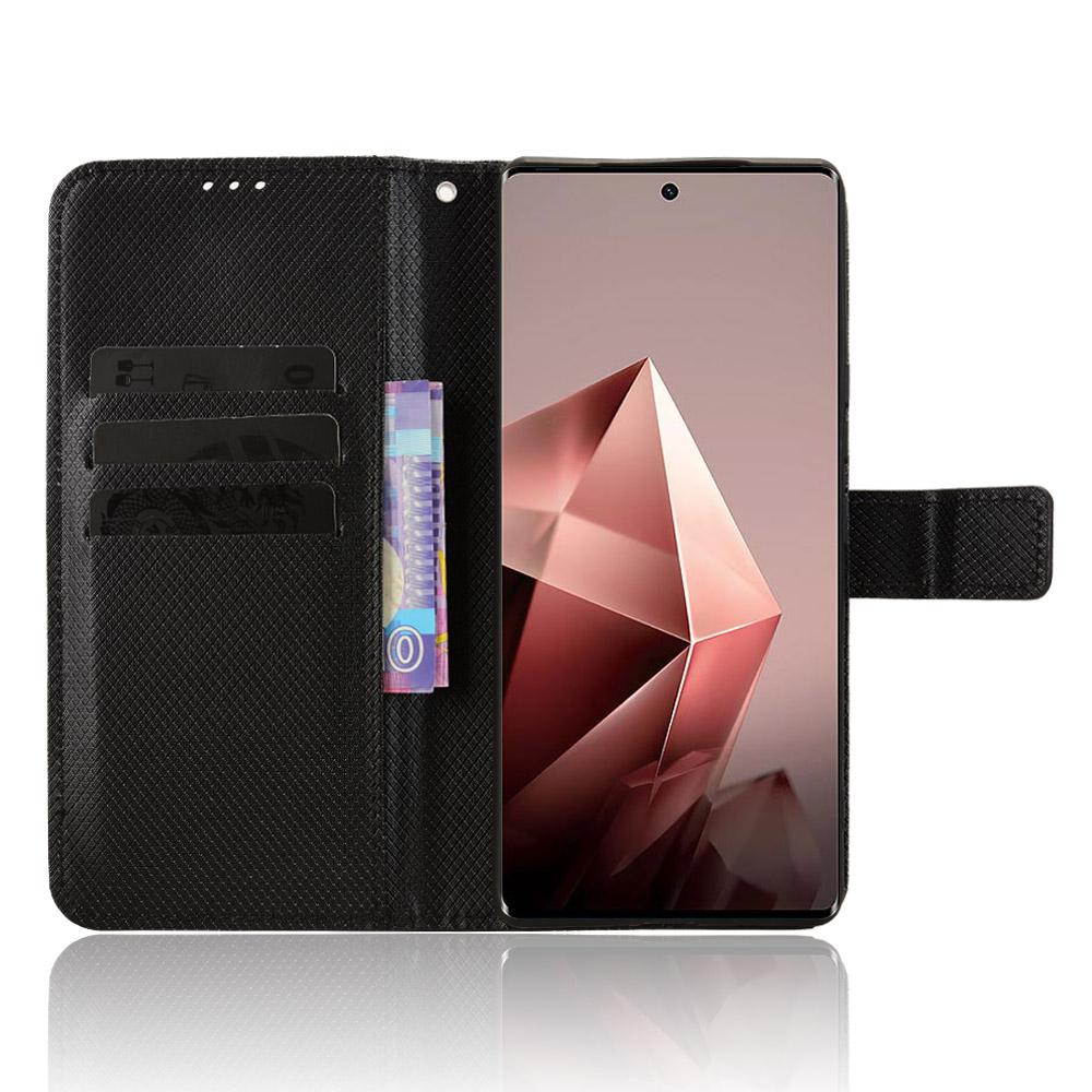 For Infinix Note 50s 5G Leather Wallet Case with Strap Diamond Texture Phone Cover