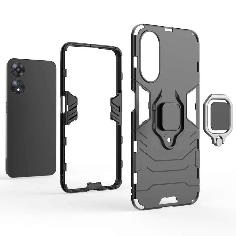 Shockproof Case For OPPO A18 A38 A58 A78 A17 A57 A57S A77 A77S Ring Holder Armor Back Coque for Realme C67 4G 5G Phone Cover