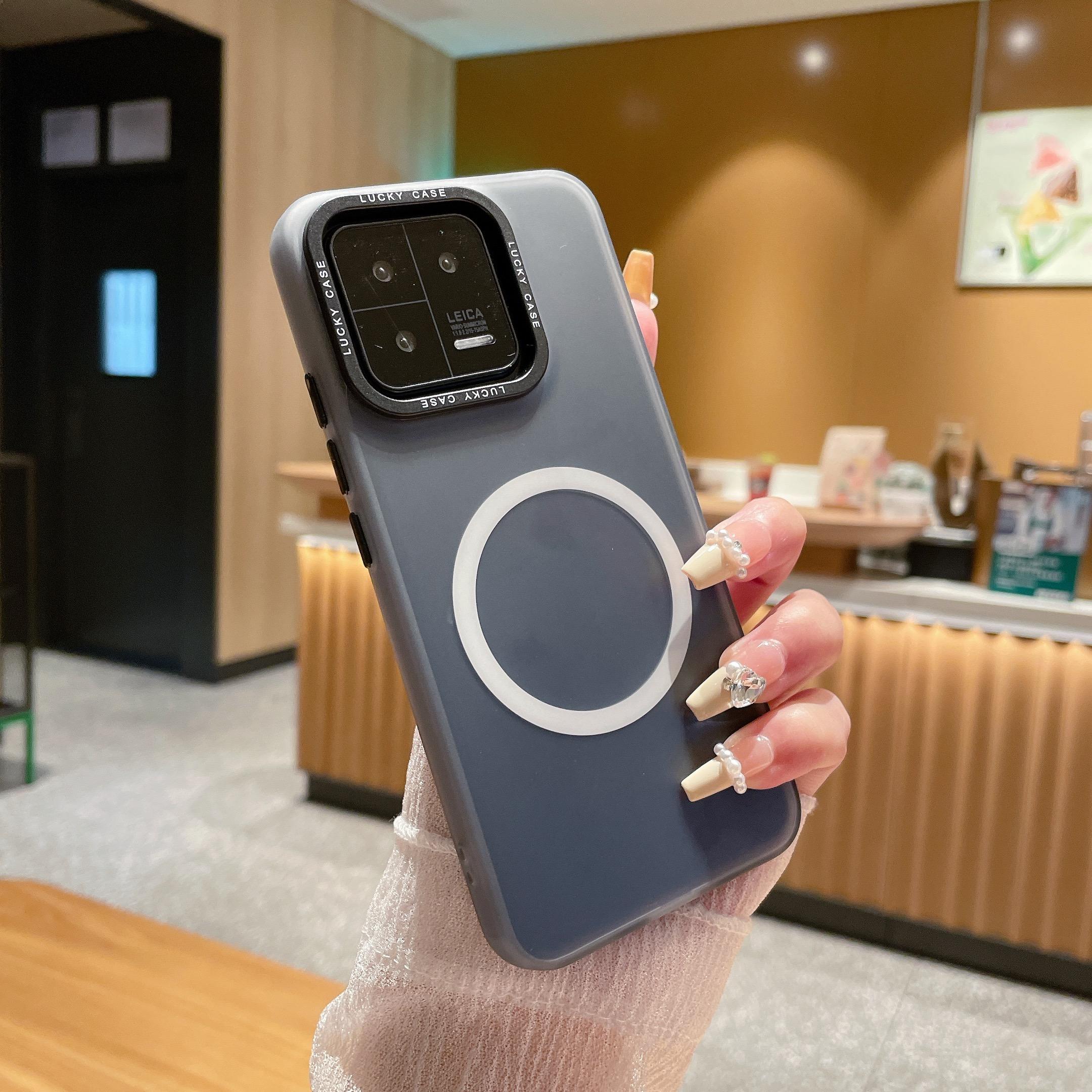 

Для Xiaomi 13 Pro 5G Магнитный чехол совместим с MagSafe PC+TPU Противоударный чехол для телефона Matte Black