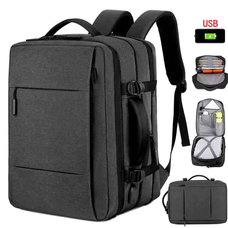 Klassieke reisrugzak Heren Zakelijke rugzak School Uitbreidbare USB-tas Grote capaciteit Laptop Waterdichte moderugzak