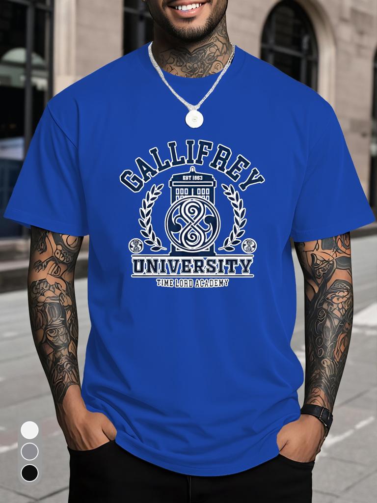 Gelfrey University Sons of Time College TShirt 100 Cotton ONeck Short Sleeve Summer Casual Mens Tshirt Streetwear