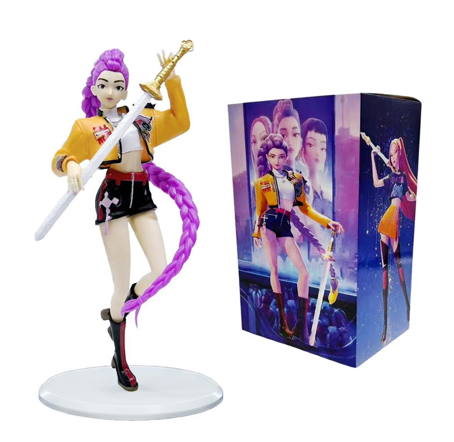 20CM K-Pop Demon Hunters Anime Kpop Girl Group Cartoon Rumi Action Figures PVC Decoration Figurines Model Toy Doll Kid Xmas Gift