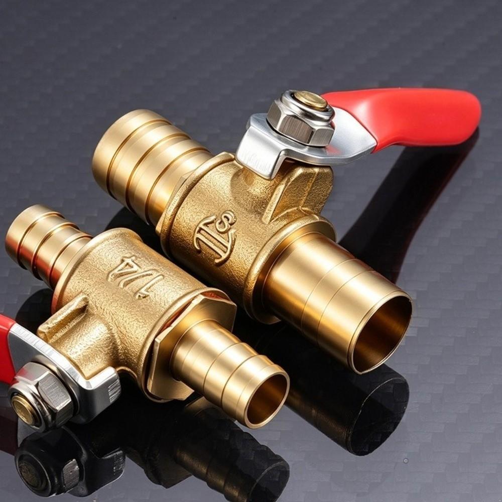 Brass Brass Inline Hose Barb Ball Valve Mini Shut Off Valve Water Pipe Control