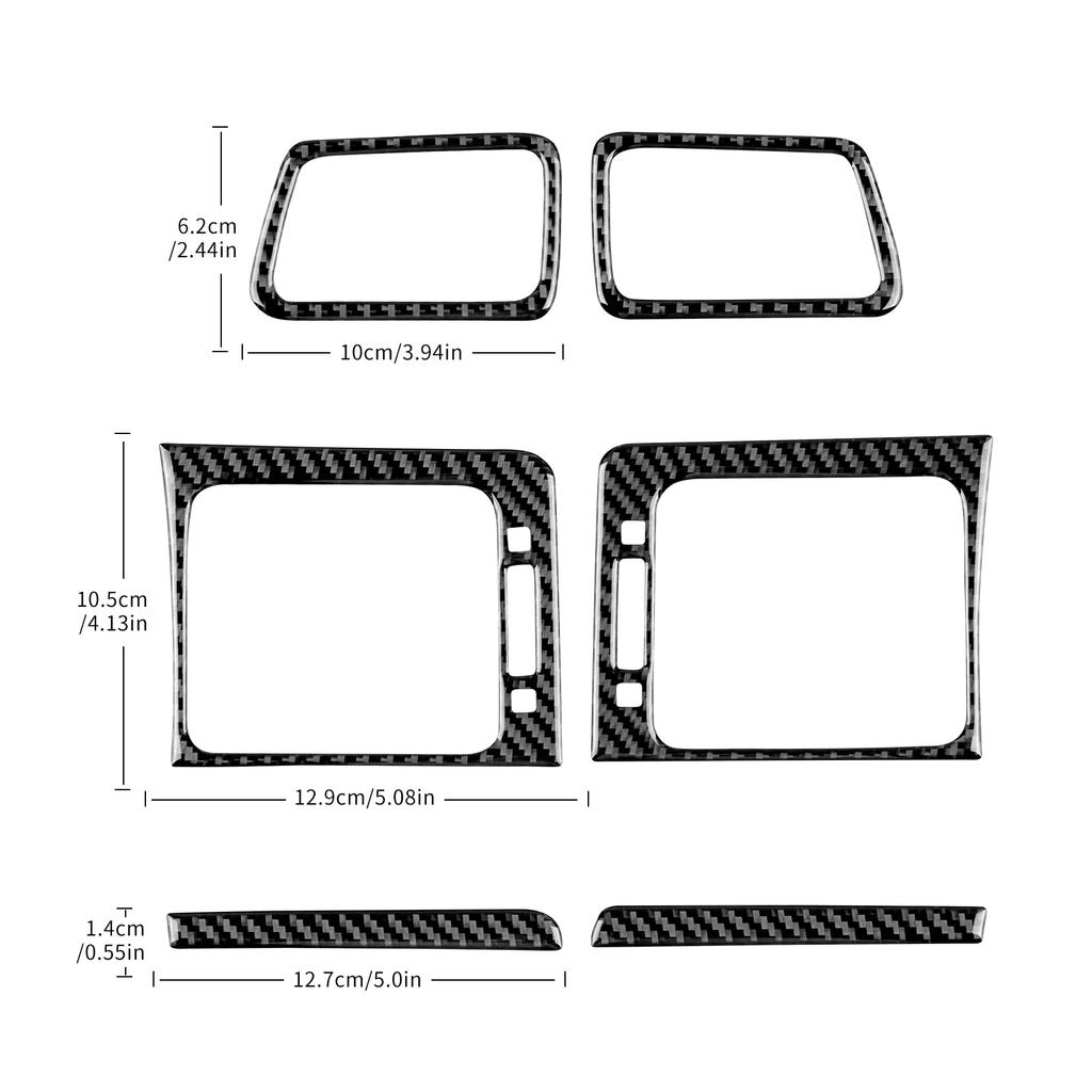AIRSPEED Subaru WRX Exclusive Accessory Real Carbon Fiber Car Side Dashboard Vent Frame Vent