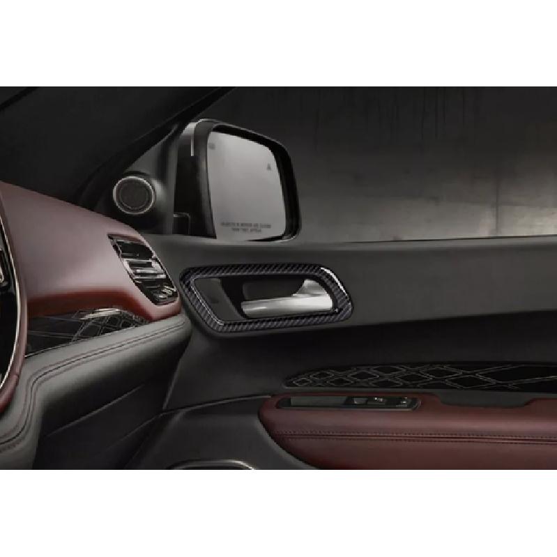 Carbon Fiber Interior Door Handle Bowl Trim Frame Sticker For Dodge Durango 22+