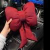 Creative Bowknot Shape Car Neck Pillow Female Cute Car Seat Headrest Support Waist Pillows Sofa Auto Interior Ornaments