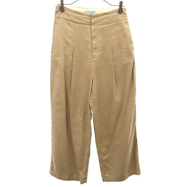 SERGE De Bleu Made In Japan Linen Blend Wide Pants 38 Beige Women Used