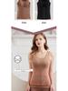 Women's Self-Heating Fleece Warm Vest with Chest Pads, Body Shaping, and Buckled Abdomen-Tightening Warm Base Layer.