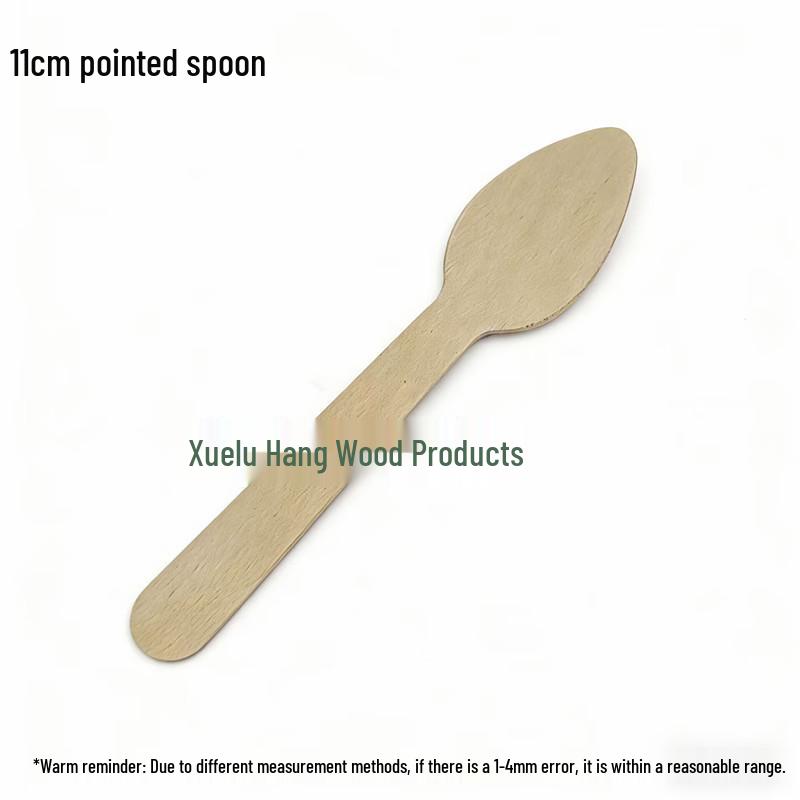 

Eco-Friendly Biodegradable Birch Cake & Fruit Spoon - 110mm Disposable Wooden Utensil