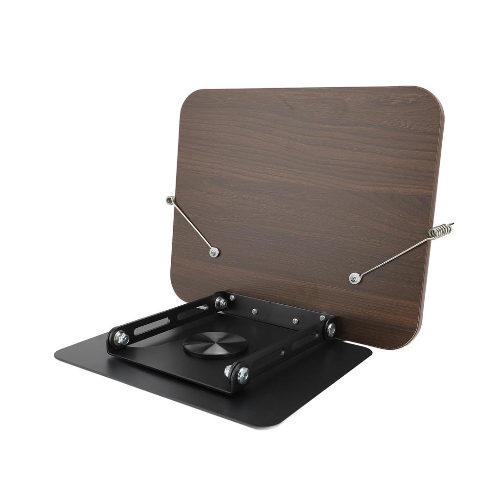 Reading Stand with 360 Degree Rotating Base and Page Clips Multifunctional Lift Support Book Holder