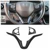 For Honda Vezel HR-V 2014 - 2025 ABS Carbon Fiber Car Steering Wheel Button Frame Decoration Cover Trim Accessories Interior