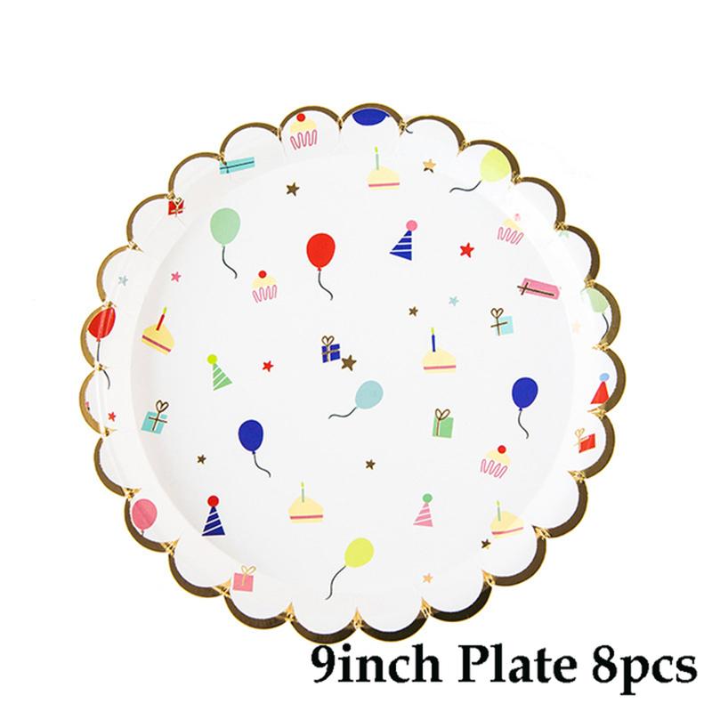 Christmas Theme Party Decoration Kids Paper Napkins Plates Cups Gold Foil Disposable Tableware Wedding Birthday Party Decorative