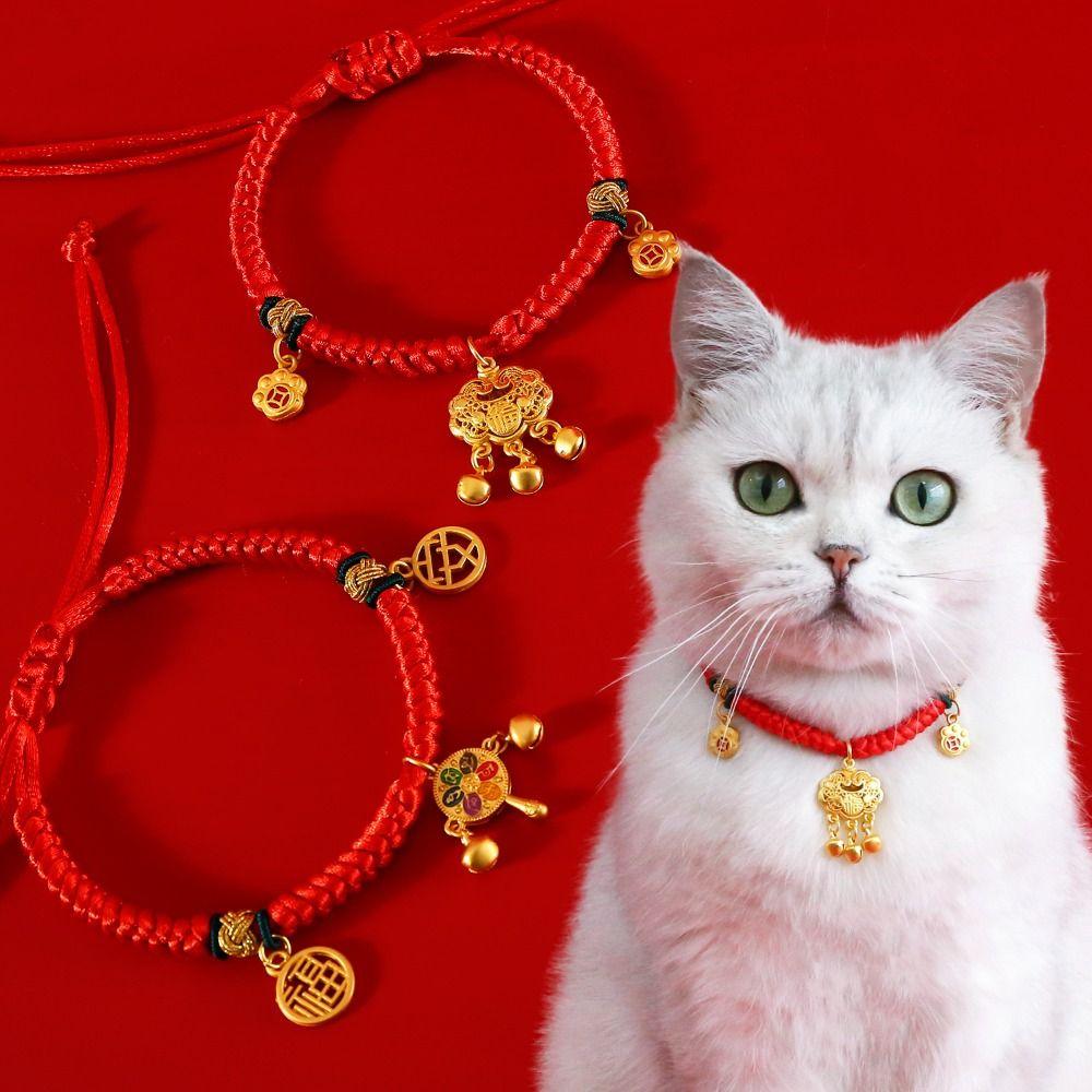 Adjustable Small Dog Longevity Lock Exquisite Dog Neck Wear Dog Accessories Cat Collars Party