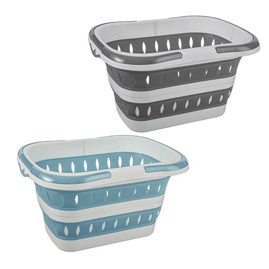 Storage Basket Portable Folding Plastic Bath Caddy with Handle Large Capacity