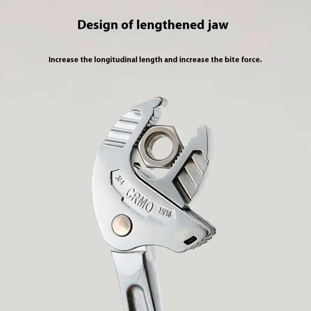 Chiave a pinza di granchio industriale per impieghi gravosi a cricchetto autoregolante con ganasce larghe per automotive, tubazioni, produzione