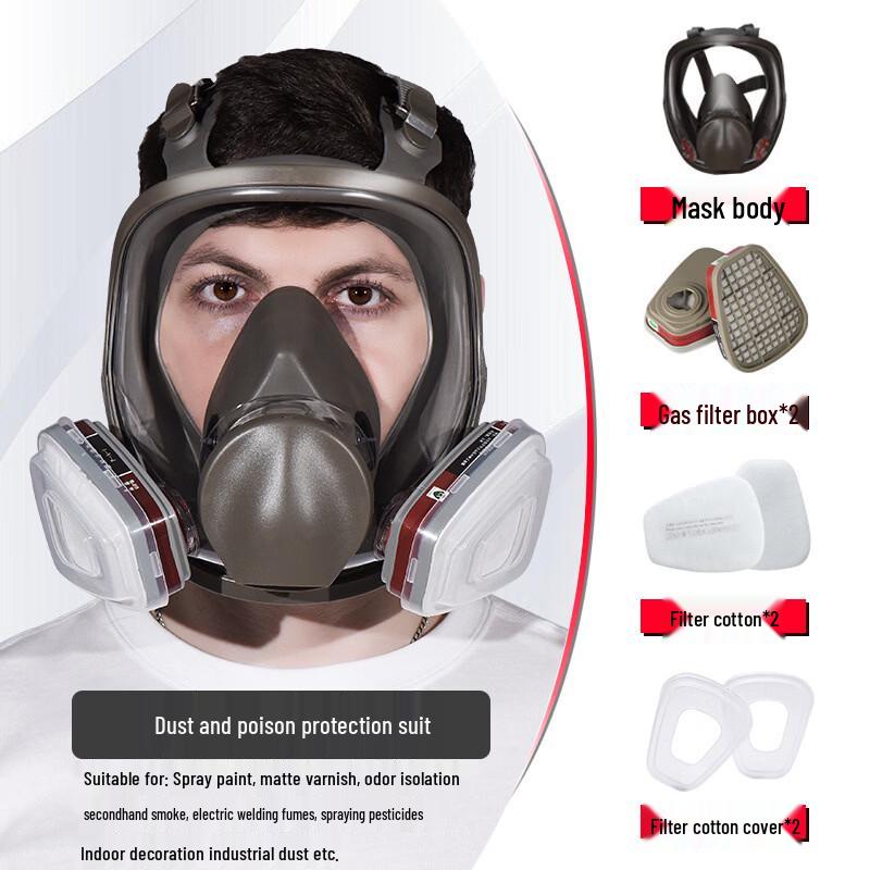 DAXTE 6800 Full Face Respirator Mask & Filter Kit