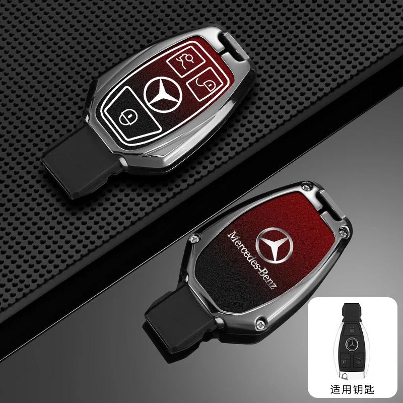 YWP4  Car Key Case Cover Bag For Mercedes Benz A B C E S Class C200 C300 E350 E260L W205 CLA CLS GLA GLC GLE GLS Keychain Accessories