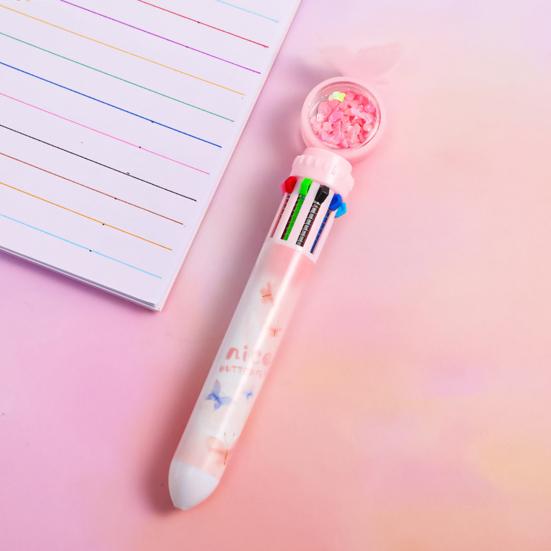 Kugelschreiber, robuste Konstruktion, verformungssicherer Kunststoff, 10-in-1, einziehbarer Kugelschreiber, Schulbedarf für Kinder