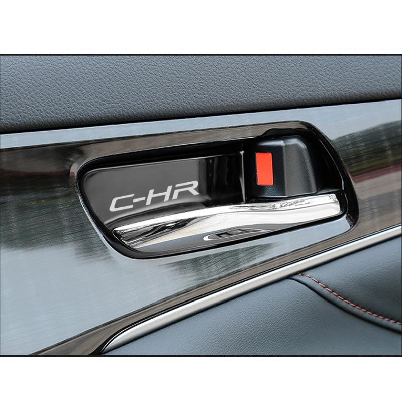 4pcs stainless steel car interior door handle ornament sticker for Toyota CHR C-HR Accessories Car Styling