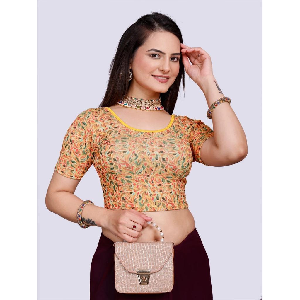 Beautiful Printed Women's Ethnic Choli Desigenr Indian Casual Wear Blouse Dress