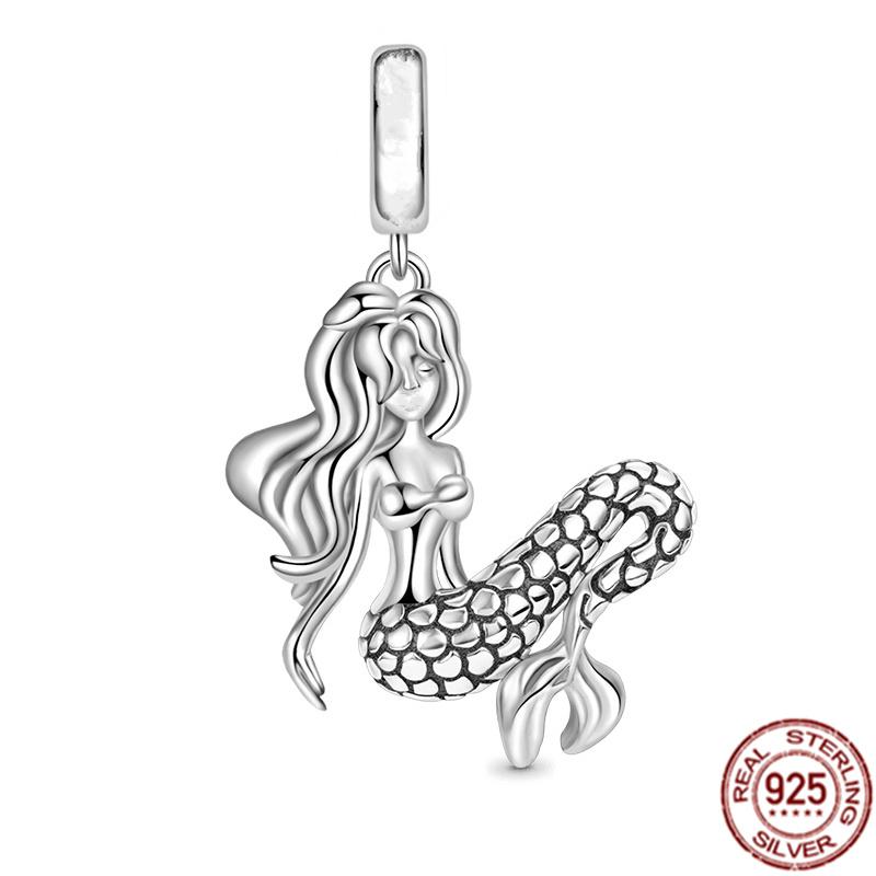 Het försäljning S925 Sterlingsilver Pojke- Flicka-Tonåring & Prinsesskrona Prins Hängberlock Smycken Pärlor Passar Original Armband