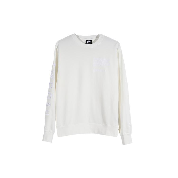 Nike Sweatshirts Men's White Crew Neck Moderate Regular CU4035-133