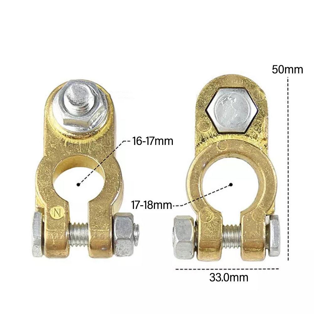 4 Adet Araba Akü Terminalleri Konnektörleri Kelepçeleri Saf Bakır Hızlı Çıkarma Akü Kelepçeleri Arabalar Kamyonlar Tekneler Karavanlar İçin