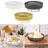 Pedestal Fruit Bowl Snack Container Iron Wire for Kitchen Counter 20x20x9.5cm Convenient Home Decor Organizer Serving Tray