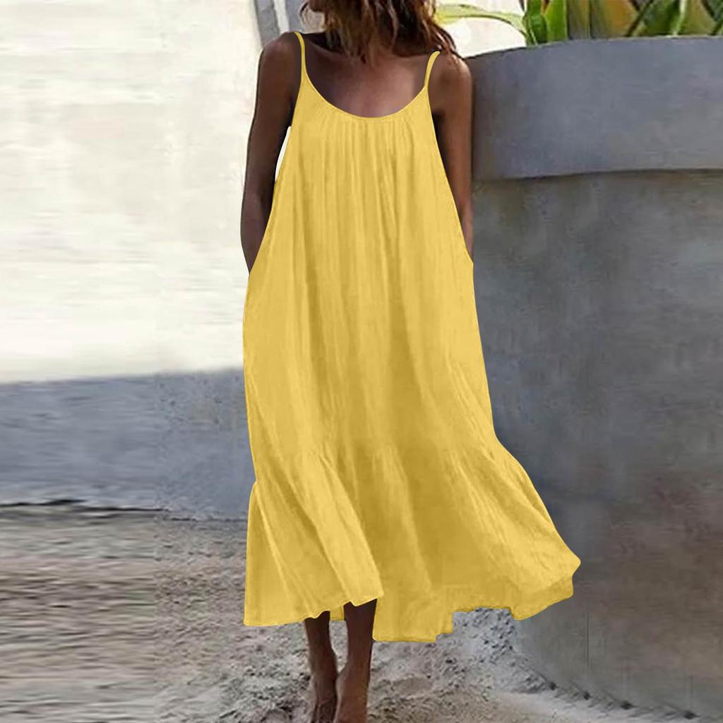 Women's Backless Strapless Dresses, Backless Loungewear Dress, Sleeveless, House Dress, Long Dress With Back Bow