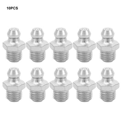 10PCS Metal Replacement Grease Tip Nozzle Fitting Nipple Grease Gun Lubrication Accessories