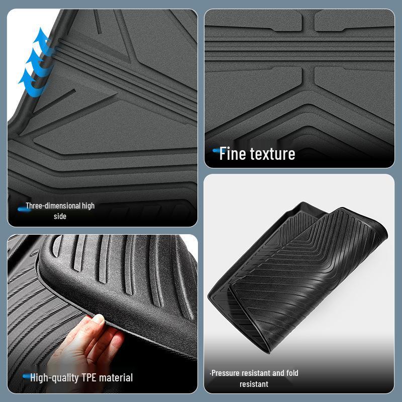 Compatible Trunk and Seat Backrest Mats for 2023-2025 Xiaopeng P7/P7i/P7+ Models - Full TPE Tailbox Protection