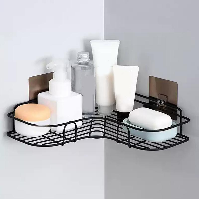 Bathroom Triangular Shelf No Drilling Required Wall-Mounted Kitchen Storage Rack
