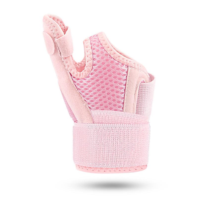 1 Pair Sports Wrist Guard Breathable Strap Fixed Thumb Guard Support Wrist Guard Tendon Sheath Velcro Pressure Gloves