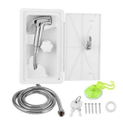 Exterior Shower Box Hot Cold Switch with 2 Keys Kit for Marine Boat Motorhome  Motorhome Accessories Exterior Shower Box