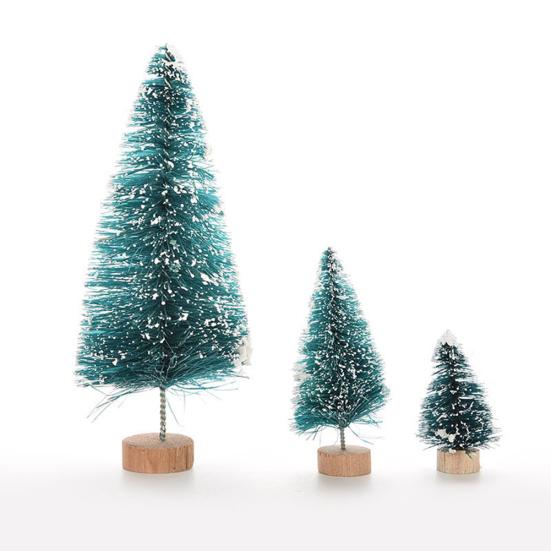 Christmas Winter Tree Mini Cedar Ornaments Party Dolls House Miniature Decor