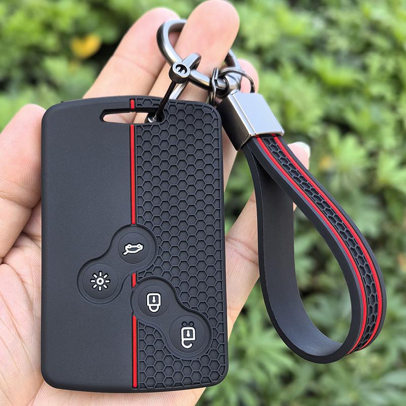 New Silicone Car Key Case Cover Shell Fob for Renault Duster Captur Clio Logan Megane Koleos Scenic Nema Fluence Zoe Auto Parts