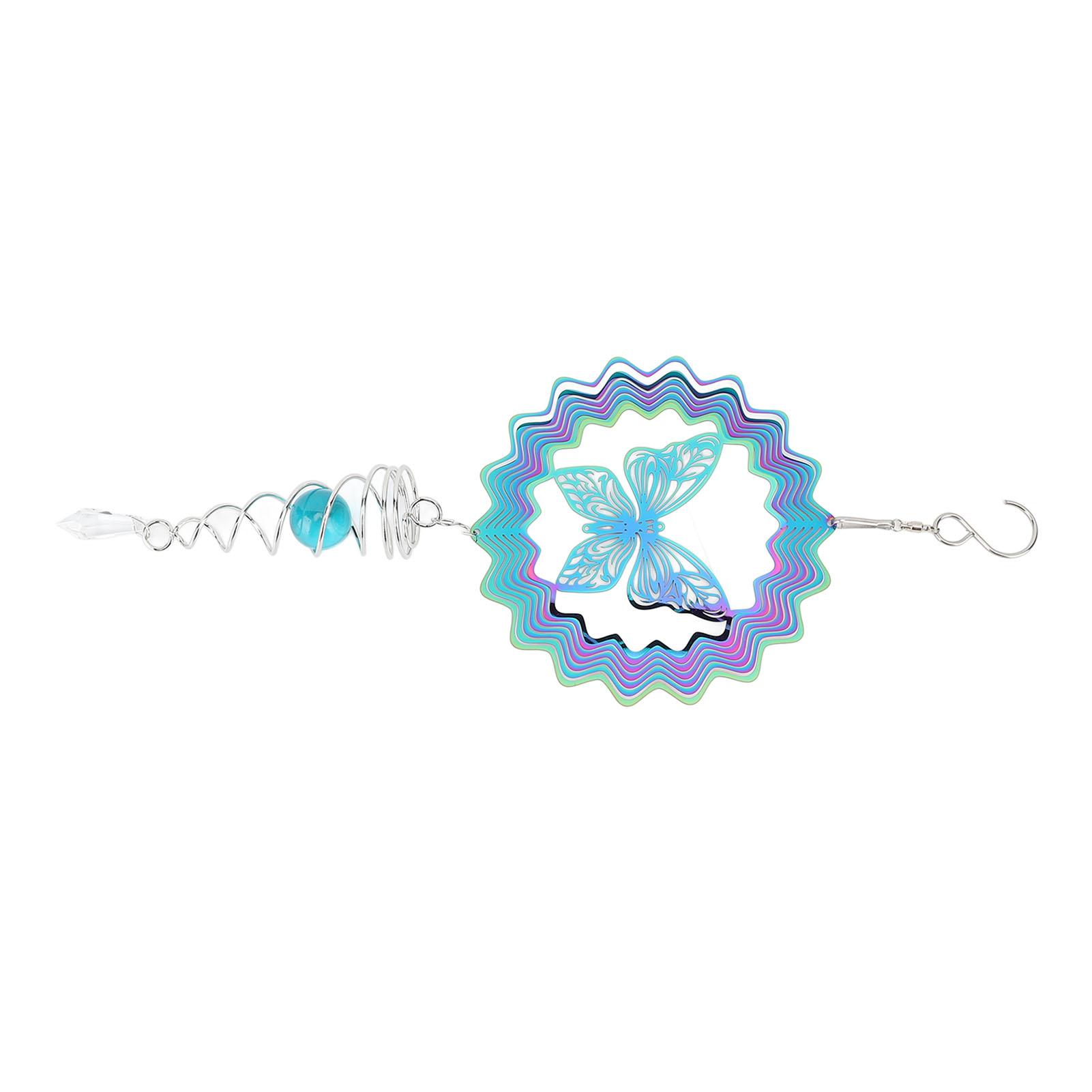 

Ветряная вертушка градиентного цвета, декоративная металлическая 3D-скульптура с шарообразным спиральным хвостом для