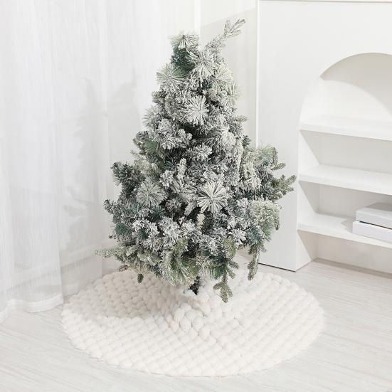 Christmas Tree Skirts Round Plush Xmas Trees Base Cover Carpet Mat Ornaments for Home