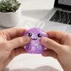 Rabbit Stress Toy 2Pcs Glitter Relief Toy, Stretchy Clear Bunny Squeeze TPR Ball Animal Shape Fidget Party Favors for Kids Adults Lightweight Reducer
