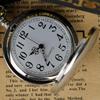 Schwarz/Bronze/Silber/Gold Poliert Glatt Quarz Taschenuhren Retro Halskettenanhänger Geschenk Fob Damen Herren Uhr Relogio De Bolso