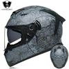 LVS Full Face Motorcycle Helmet Men Women ABS Dual Lens Winter Electric Bike Bluetooth Compatible All Season