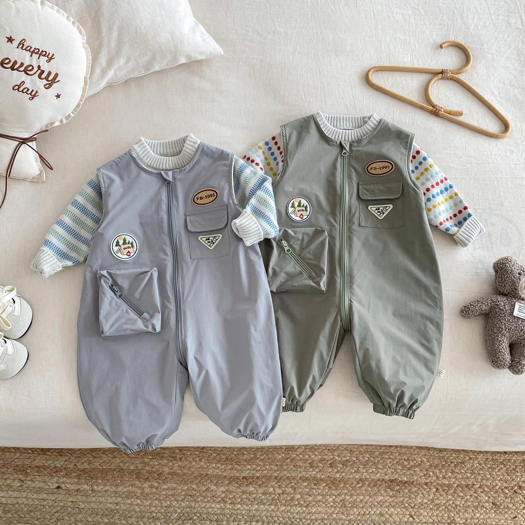 New Winter Thickened Sleeveless Baby Romper 2025 - Newborn Fashion Bodysuit