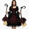 Gothic Witch Broom Halloween with Prop Lolita Cosplay  Magic Wand Broomstick Halloween Costume Party Supplies