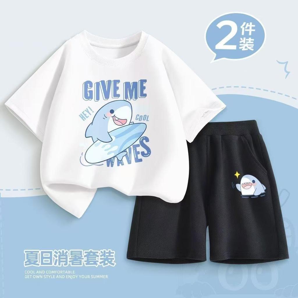 Summer Baby Girl Boy Clothes Set Children Bear Cartoon Printing T-shirt and Short 2 Pieces Suit Kid Shorts Sleeve Tracksuit