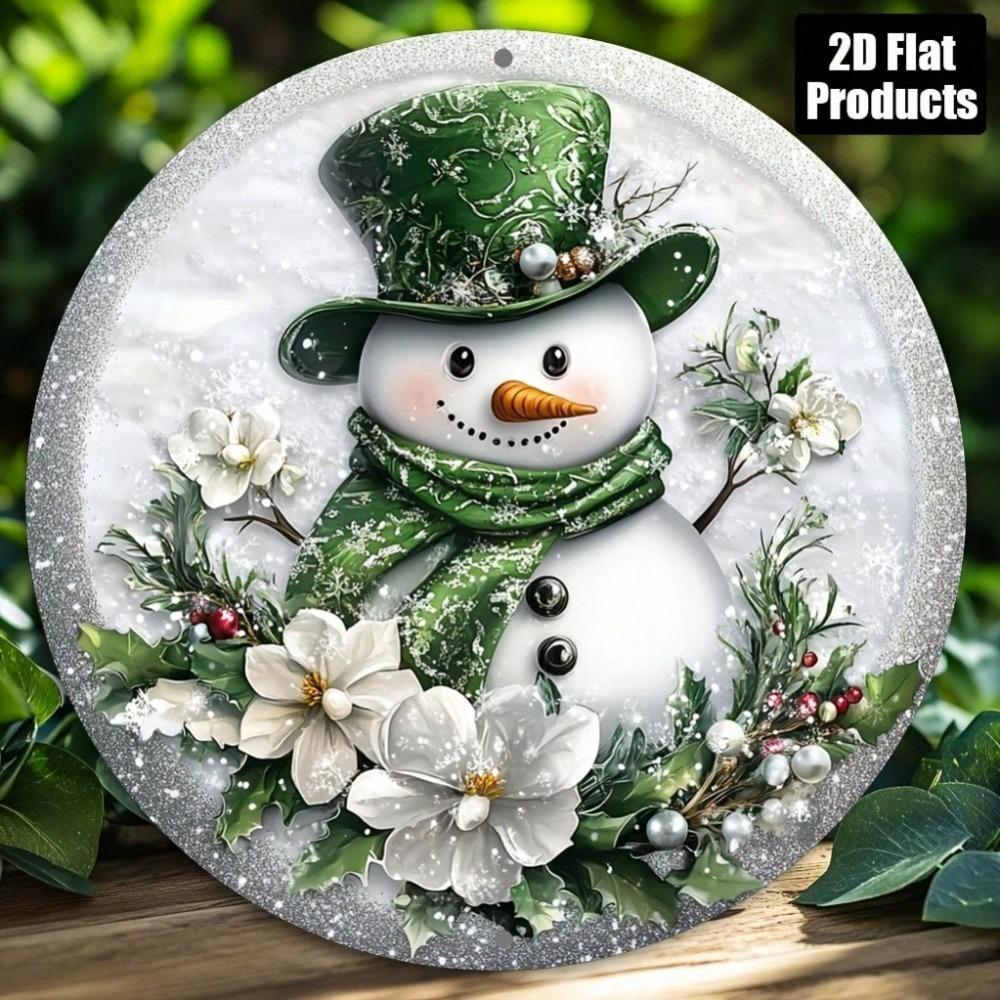 Vintage Metal Tin Sign Snowman Wall Art for Bar Cafe Living Room Office Christmas Halloween Party Decor